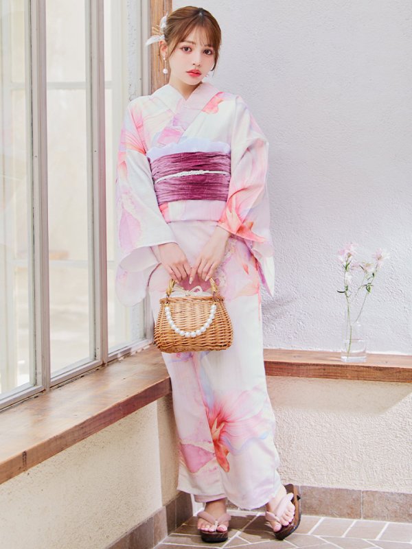 画像4: 【即日発送】ニュアンスピンク金魚浴衣【浴衣３点セット 浴衣/帯/下駄】[YMT]
