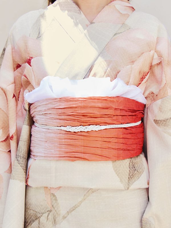 画像16: 【即日発送】ピンクベージュ牡丹浴衣【浴衣３点セット 浴衣/帯/下駄】[YMT]