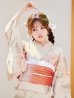 画像7: 【即日発送】ピンクベージュ牡丹浴衣【浴衣３点セット 浴衣/帯/下駄】OBI-g-500-kj-4-OR / HIMO-900-yn-5-IV / HEKO-800-sb-5-W / YA-594-kj-CL / YA-1081-kj-BR / GETA-01-kj-7-P / [YMT]