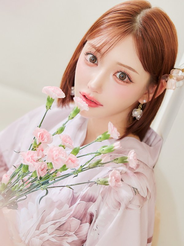 画像6: 【即日発送】くすみピンクアンティークフラワー浴衣  【浴衣３点セット 浴衣/帯/下駄】[YMT]