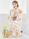 【予約 / 5月中旬発送予定】グレイッシュイエロー牡丹浴衣 OBI-g-500-kj-7-GYGE / HIMO-900-yn-7-MOC / HEKO-800-sb-5-W / YA-1023-wk-IV / GETA-01-kj-5-MOC/ [y/OF01]
