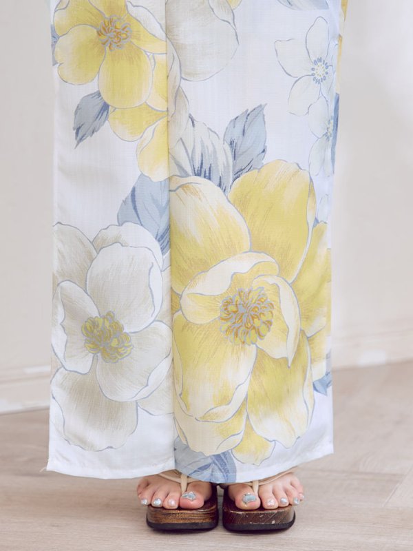 画像22: ヘルシー油彩牡丹浴衣  【浴衣３点セット 浴衣/帯/下駄】[YMT]