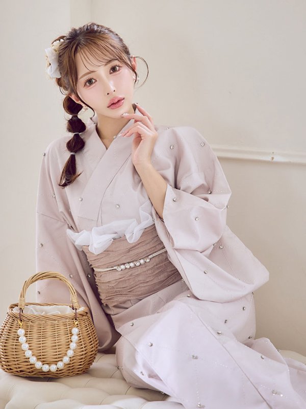 画像17: アーガイルビジュー浴衣  【浴衣３点セット 浴衣/帯/下駄】[YMT]