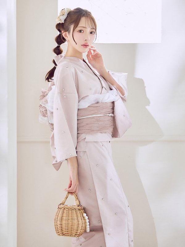 画像18: アーガイルビジュー浴衣  【浴衣３点セット 浴衣/帯/下駄】[YMT]