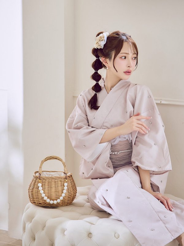 画像19: アーガイルビジュー浴衣  【浴衣３点セット 浴衣/帯/下駄】[YMT]