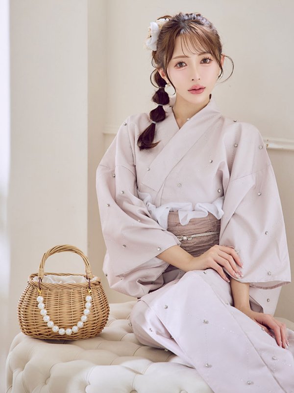 画像22: アーガイルビジュー浴衣  【浴衣３点セット 浴衣/帯/下駄】[YMT]