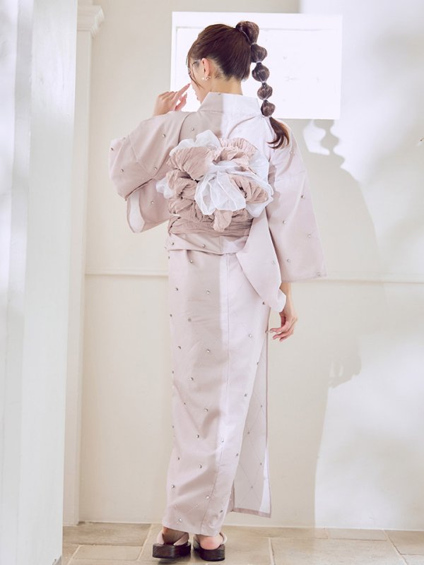 画像23: アーガイルビジュー浴衣  【浴衣３点セット 浴衣/帯/下駄】[YMT]