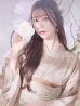 画像1: ベージュフラワー浴衣【浴衣３点セット 浴衣/帯/下駄】OBI-siwa-204-wk-8-BE / HIMO-900-yn-8-P / HEKO-800-sb-11-MOC / GETA-01-kj-7-P/ [yo/YMT] (1)