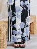 画像20: 濃淡碧向日葵ストライプ浴衣 【浴衣３点セット 浴衣/帯/下駄】OBI-hira-100-ok-4-DusBL / HIMO-900-yn-4-GYxGY / YA-953-kn-BL / GETA-01-kj-1-B/ [y/OF01]