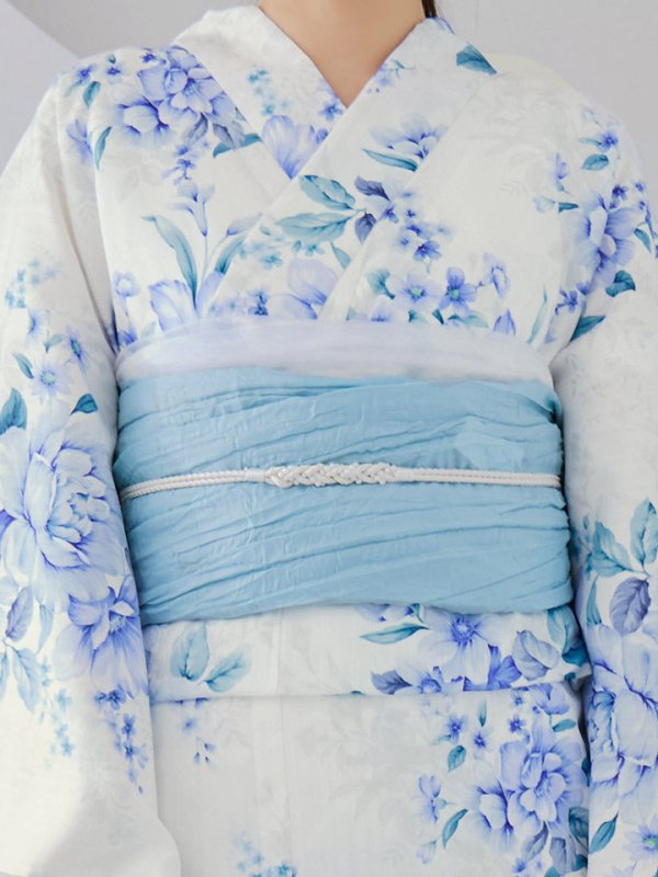 画像18: 【即日発送】透き通る青の幻想浴衣  【浴衣３点セット 浴衣/帯/下駄】[YMT]
