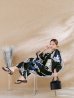 画像12: 【即日発送】ストライプ菖蒲柄浴衣【浴衣３点セット 浴衣/帯/下駄】 OBI-hira-100-ok-15-WxW / HIMO-900-yn-1-B / YA-1072-kn-B / GETA-01-kj-1-B / [/OF01]