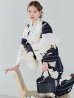 画像14: 【即日発送】モノトーンフラワー浴衣 【浴衣３点セット 浴衣/帯/下駄】OBI-hira-100-ok-15-WxW / HIMO-900-yn-1-B / YA-1086-wk-B / GETA-01-kj-1-B/ [/OF01]