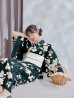 画像8: 【即日発送】花薫る深緑浴衣 OBI-hira-100-ok-15-WxW / HIMO-902-kj-1-BLGR / / YA-951-kn-W / GETA-01-kj-3-IV / [/OF01]