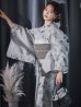 画像3: クラシカルフラワー大人モード浴衣 OBI-siwa-204-wk-3-LGY / HIMO-900-yn-3-GYxGD / HEKO-800-sb-5-W / YA-1016-kj-GY / GETA-01-kj-3-IV/ [YMT]