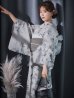 画像9: クラシカルフラワー大人モード浴衣 OBI-siwa-204-wk-3-LGY / HIMO-900-yn-3-GYxGD / HEKO-800-sb-5-W / YA-1016-kj-GY / GETA-01-kj-3-IV/ [YMT]