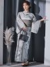 画像13: クラシカルフラワー大人モード浴衣 OBI-siwa-204-wk-3-LGY / HIMO-900-yn-3-GYxGD / HEKO-800-sb-5-W / YA-1016-kj-GY / GETA-01-kj-3-IV/ [YMT]