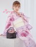 画像1: アンティーク薔薇浴衣 OBI-siwa-200-kj-13-OW / HIMO-900-yn-5-IV / HEKO-800-sb-5-W / YA-1079-kj-8-W / GETA-01-kj-7-P [YMT] (1)