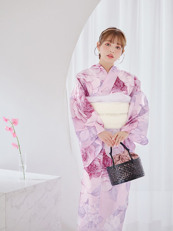 画像10: 【即日発送】アンティーク薔薇浴衣  【浴衣３点セット 浴衣/帯/下駄】[YMT]