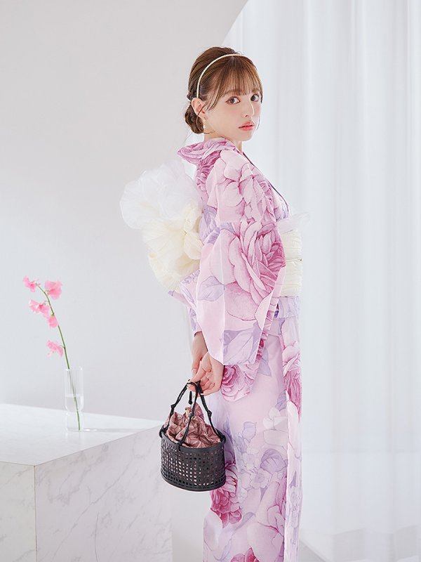 画像11: 【即日発送】アンティーク薔薇浴衣  【浴衣３点セット 浴衣/帯/下駄】[YMT]