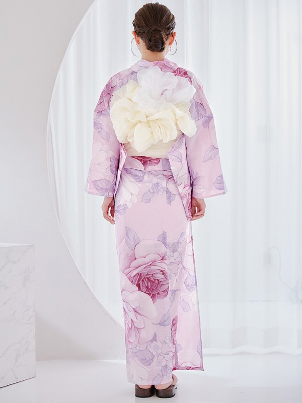 画像16: 【即日発送】アンティーク薔薇浴衣  【浴衣３点セット 浴衣/帯/下駄】[YMT]