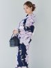 画像11: 【即日発送】ライラック牡丹ネイビー浴衣 【浴衣３点セット 浴衣/帯/下駄】OBI-hira-100-ok-15-WxW / HIMO-900-yn-3-GYxGD / YA-1027-wk-PL / GETA-01-kj-3-IV/ [/OF01]