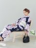 画像14: 【即日発送】ライラック牡丹ネイビー浴衣 【浴衣３点セット 浴衣/帯/下駄】OBI-hira-100-ok-15-WxW / HIMO-900-yn-3-GYxGD / YA-1027-wk-PL / GETA-01-kj-3-IV/ [/OF01]