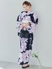 画像7: 【即日発送】ライラック牡丹ネイビー浴衣 【浴衣３点セット 浴衣/帯/下駄】OBI-hira-100-ok-15-WxW / HIMO-900-yn-3-GYxGD / YA-1027-wk-PL / GETA-01-kj-3-IV/ [/OF01]