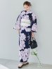 画像8: 【即日発送】ライラック牡丹ネイビー浴衣 【浴衣３点セット 浴衣/帯/下駄】OBI-hira-100-ok-15-WxW / HIMO-900-yn-3-GYxGD / YA-1027-wk-PL / GETA-01-kj-3-IV/ [/OF01]