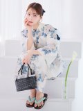 【予約 / 5月下旬発送予定】牡丹柄青緑葉浴衣 OBI-siwa-202-ok-15-BL / HIMO-900-yn-3-GYxGD / HEKO-800-sb-5-W / YA-73-kn-BLGR / GETA-02-ok-1-BL/ [yo/OF01]