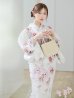 画像10: 【予約 / 7月上旬発送予定】アネモネダリア浴衣  【浴衣３点セット 浴衣/帯/下駄】OBI-siwa-204-wk-14-DusP / HIMO-900-yn-5-IV / HEKO-800-sb-5-W / YA-1002-kj-P / GETA-02-ok-8-RoseP / [/OF01]