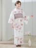 画像4: 【予約 / 7月上旬発送予定】アネモネダリア浴衣  【浴衣３点セット 浴衣/帯/下駄】OBI-siwa-204-wk-14-DusP / HIMO-900-yn-5-IV / HEKO-800-sb-5-W / YA-1002-kj-P / GETA-02-ok-8-RoseP / [/OF01]