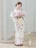 画像8: 【予約 / 7月上旬発送予定】アネモネダリア浴衣  【浴衣３点セット 浴衣/帯/下駄】OBI-siwa-204-wk-14-DusP / HIMO-900-yn-5-IV / HEKO-800-sb-5-W / YA-1002-kj-P / GETA-02-ok-8-RoseP / [/OF01]
