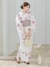 画像9: 【予約 / 7月上旬発送予定】アネモネダリア浴衣  【浴衣３点セット 浴衣/帯/下駄】OBI-siwa-204-wk-14-DusP / HIMO-900-yn-5-IV / HEKO-800-sb-5-W / YA-1002-kj-P / GETA-02-ok-8-RoseP / [/OF01]