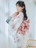 【予約 / 5月下旬発送予定】水彩ピンクパープル花柄浴衣 OBI-siwa-200-kj-8-P / HIMO-900-yn-8-P / HEKO-800-sb-5-W / YA-1016-kj-P / GETA-02-ok-8-RoseP / [y/OF01]