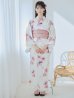 画像4: 【予約 / 5月下旬発送予定】水彩ピンクパープル花柄浴衣 OBI-siwa-200-kj-8-P / HIMO-900-yn-8-P / HEKO-800-sb-5-W / YA-1016-kj-P / GETA-02-ok-8-RoseP / [y/OF01]