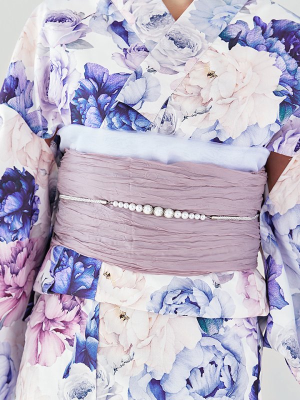 画像14: 【即日発送】【Riuコラボ】ブルーアイボリーピオニー浴衣  【浴衣３点セット 浴衣/帯/下駄】[YMT]