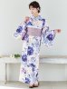 画像4: 【Riuコラボ】【予約/5月中旬発送予定】ブルーアイボリーピオニー浴衣 OBI-siwa-200-kj-11-Rose / HIMO-906-yn-PEARL / HEKO-800-sb-5-WH / YA-1001-kj-BL  / YA-1023-wk-P / GETA-01-kj-3-IV [YMT]