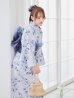 画像2: 【予約 / 5月中旬発送予定】ワンピース水彩椿柄浴衣 OBI-g-500-kj-9-NV / HIMO-900-yn-2-DusBL / HEKO-800-sb-8-DusBL / YA-73-kn-GY / GETA-01-kj-2-BL/ [y/OF01] (2)