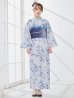 画像4: 【予約 / 5月中旬発送予定】ワンピース水彩椿柄浴衣 OBI-g-500-kj-9-NV / HIMO-900-yn-2-DusBL / HEKO-800-sb-8-DusBL / YA-73-kn-GY / GETA-01-kj-2-BL/ [y/OF01]