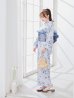 画像7: 【予約 / 5月中旬発送予定】ワンピース水彩椿柄浴衣 OBI-g-500-kj-9-NV / HIMO-900-yn-2-DusBL / HEKO-800-sb-8-DusBL / YA-73-kn-GY / GETA-01-kj-2-BL/ [y/OF01]