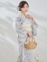 【予約 / 7月上旬発送予定】セパレートブルーローズ浴衣 OBI-siwa-200-kj-13-OW / HIMO-903-kj-W / HEKO-800-sb-5-W / YA-953-kn-BL / GETA-01-kj-2-BL / [y/OF01]