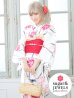 画像1: 【浴衣セール】【浴衣】白地xピンクの牡丹模様浴衣セット（HEKO-800-sb-2-BE / Yhimo200 / A068knR / OBI-hira-100-ok-14-RxWR / GETA-02-ok-7-R (1)