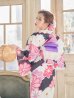 画像10: 【浴衣SALE】SALE!【浴衣】大輪の菊模様浴衣セット（19obi-4/Yheko030WH  Yhimo-P/CG-17-P）[OF01]