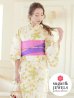 画像1: 【即日発送】【浴衣SALE】SALE!【浴衣】白地に小花柄模様浴衣セット【浴衣３点セット浴衣/帯/下駄】【YMT】 (1)