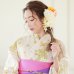 画像3: 【即日発送】【浴衣SALE】SALE!【浴衣】白地に小花柄模様浴衣セット【浴衣３点セット浴衣/帯/下駄】【YMT】 (3)