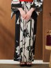画像16: 【浴衣】ストライプ×百合レトロモダン浴衣【浴衣３点セット 浴衣/帯/下駄】 (OBI-hira-100-ok-12-RxB/HEKO-800-sb-5-WH/HIMO-900-yn-1-BK / YA-1027-wk-R /GETA-02-ok-7-R)【YMT】
