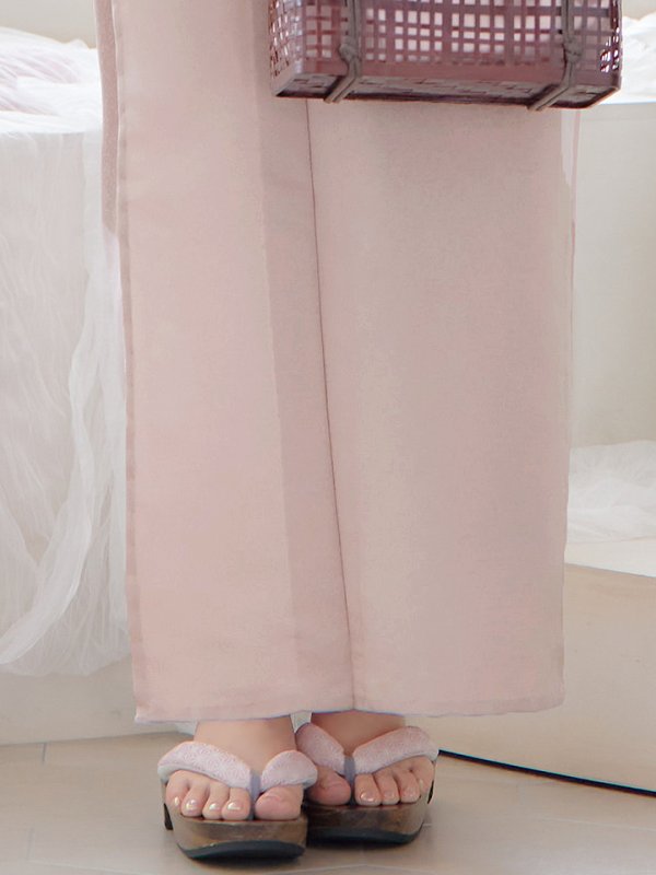 画像7: 【即日発送】【浴衣】ピンク無地浴衣【浴衣３点セット浴衣/帯/下駄】[YMT]