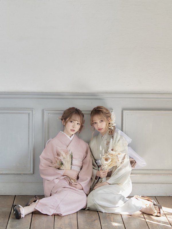 画像12: 【即日発送】【浴衣】ピンク無地浴衣【浴衣３点セット浴衣/帯/下駄】[YMT]