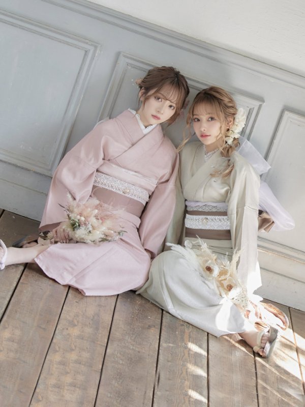 画像14: 【即日発送】【浴衣】ピンク無地浴衣【浴衣３点セット浴衣/帯/下駄】[YMT]