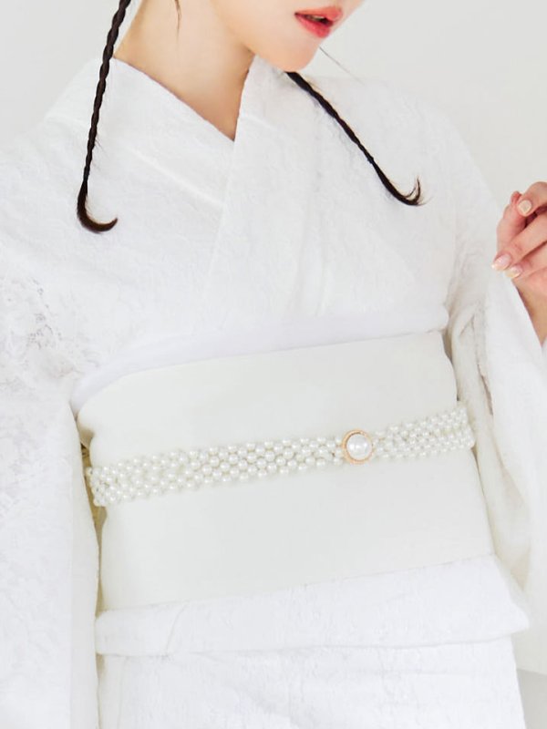 画像15: 【即日発送】【浴衣セール！】白レース浴衣  【浴衣３点セット 浴衣/帯/下駄】[YMT]